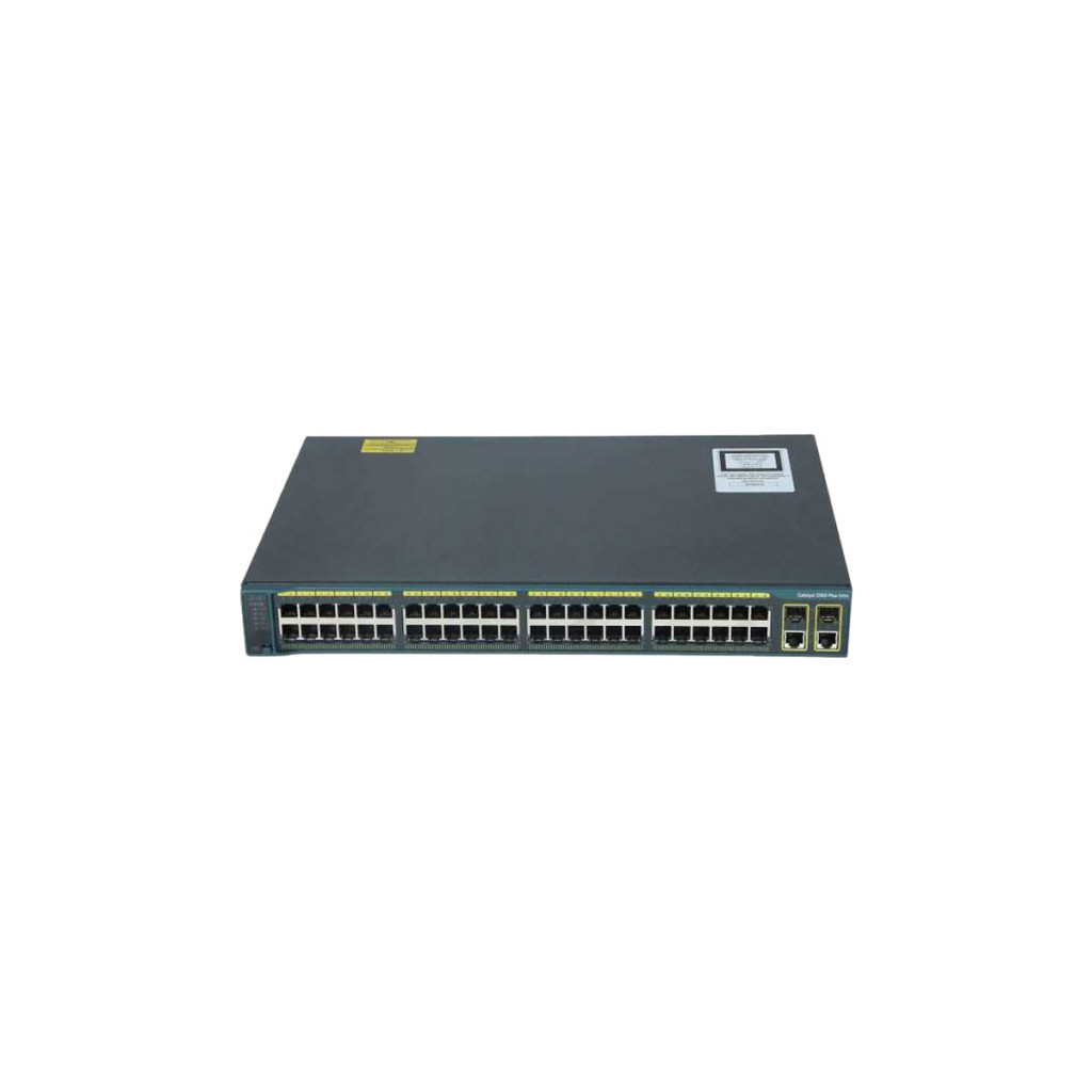 سوئیچ شبکه 50 پورت + 2 پورت SFP با 24 پورت PoE سیسکو مدل WS-C2960+48PST-L